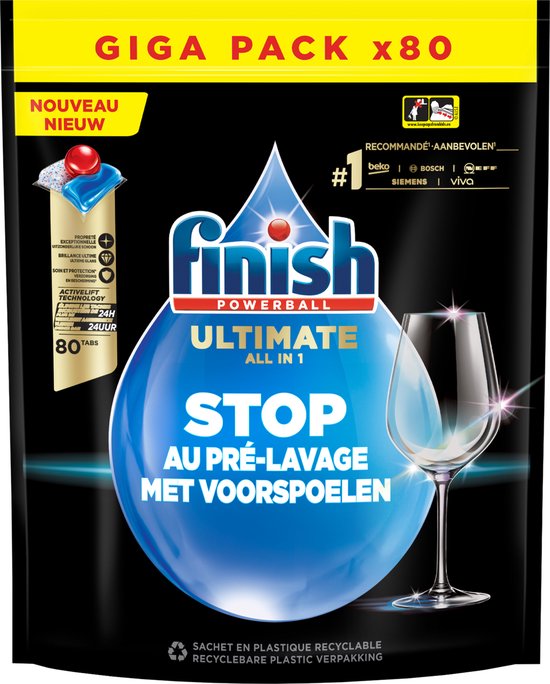 Finish Ultimate All in One Regular Vaatwastabletten - 80 Capsules