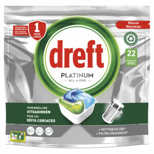 1057908 Dreft Platinum All In One Vaatwastabletten Regular