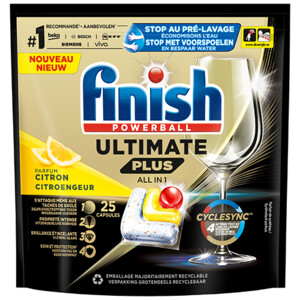 7x Finish Ultimate + All in 1 Regular Vaatwastabletten Citroen