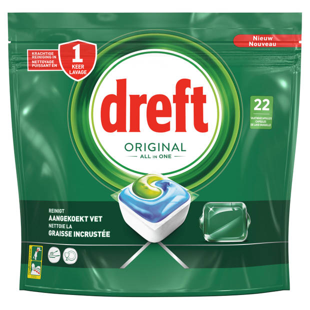 3327290-6e830841 Dreft Vaatwastabletten Regular - 22 stuks