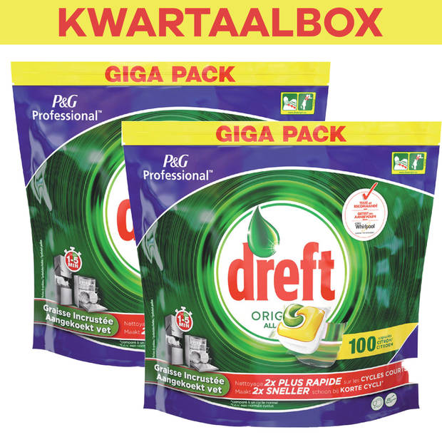 3887624-300c5e5b Dreft - Original - All in One - Vaatwastabletten - Citroen - 200 stuks
