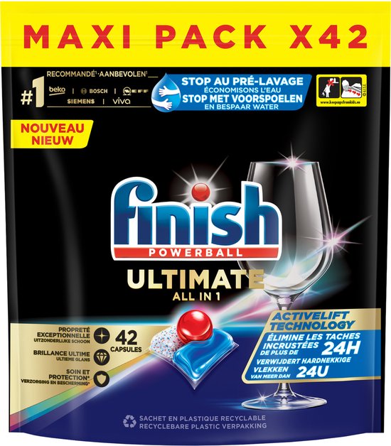 Finish Ultimate All in One Regular Vaatwastabletten - 42 Capsules